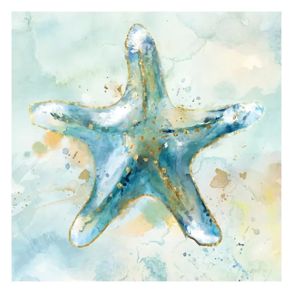 Canvas Art-Kirkland's Home Starfish Giclee Canvas Art Print Blue