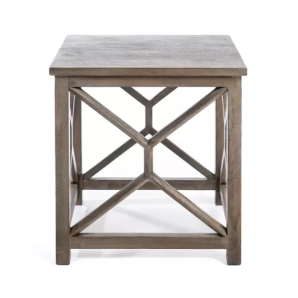 Accent & End Tables-Kirkland's Home Stephan Natural Wood Side Table Gray