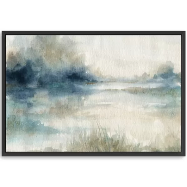 Canvas Art-Kirkland's Home Still Evening Waters Ii Framed Giclee Canvas Print Gray/Blue