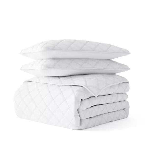 Quilts-Kirkland's Home Stitched Diamond 2-Pc. Twin Quilt Set White