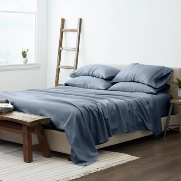 Bed Sheets-Kirkland's Home Stone 4-Pc. Twin Sheet Set Blue