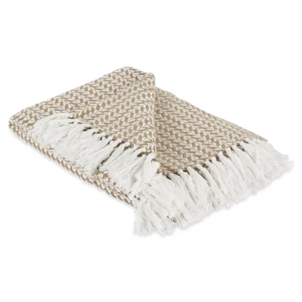 Blankets & Throws-Kirkland's Home Stone And White Arrowhead Throw Tan