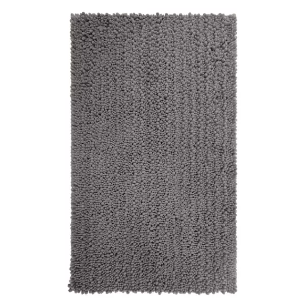 Bathroom Rugs-Kirkland's Home Stone Lofty Pile Chenille Bath Mat, 45 In. Gray