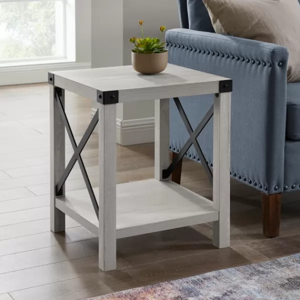 Accent & End Tables-Kirkland's Home Stone Rustic Wood Accent Table Gray