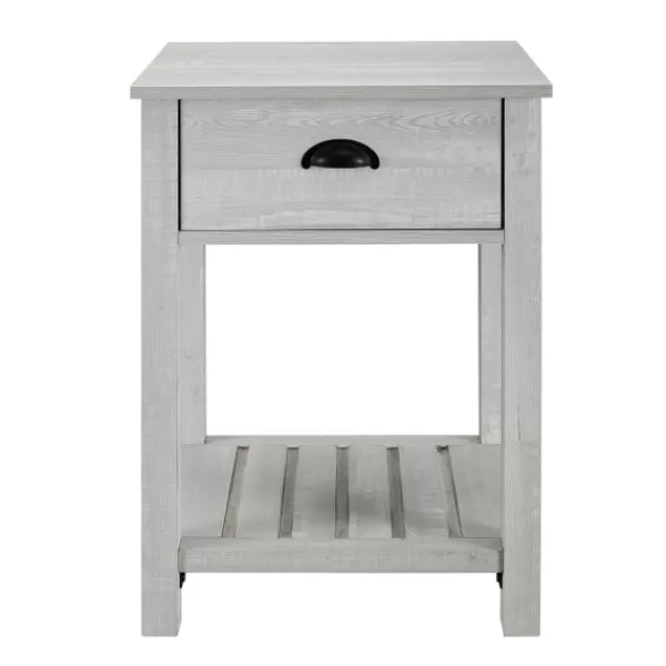 Accent & End Tables-Kirkland's Home Stone Single Drawer Accent Table Gray