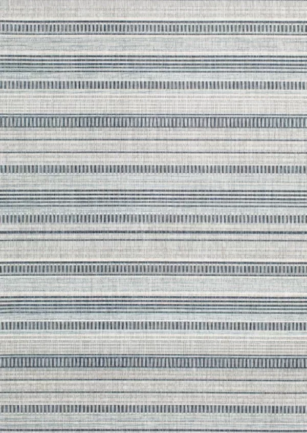 Outdoor Rugs-Kirkland's Home Striped Lava Indoor/Outdoor Area Rug, 5X7 Blue