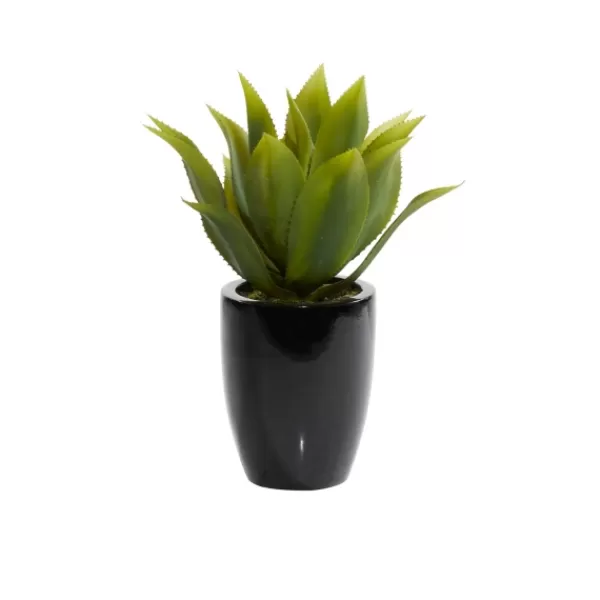 Arrangements & Greenery-Kirkland's Home Succulent In Sleek Black Planter Green/Black