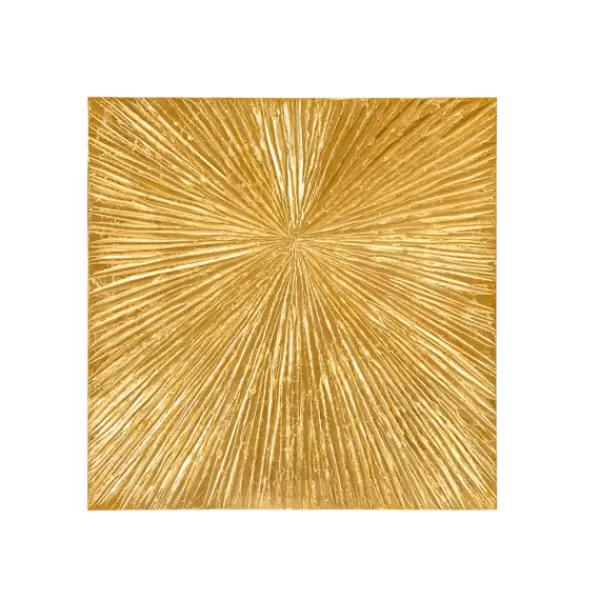 Wall Plaques-Kirkland's Home Sunburst Abstract Wall Plaque Gold