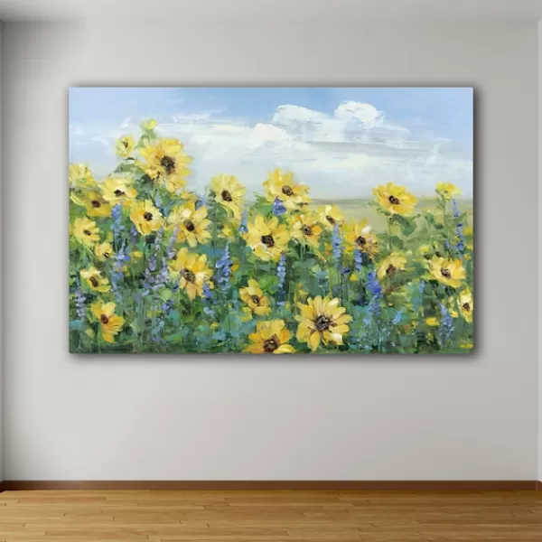 Canvas Art-Kirkland's Home Sunflower Fields Forever Giclee Canvas Art Print Yellow