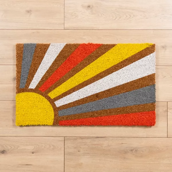 Doormats-Kirkland's Home Sunshine Burst Coir Doormat Brown/Multi