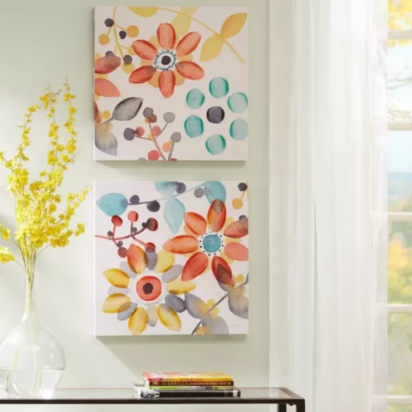 Canvas Art-Kirkland's Home Sweet Florals Canvas Art Prints, Set Of 2 Multi