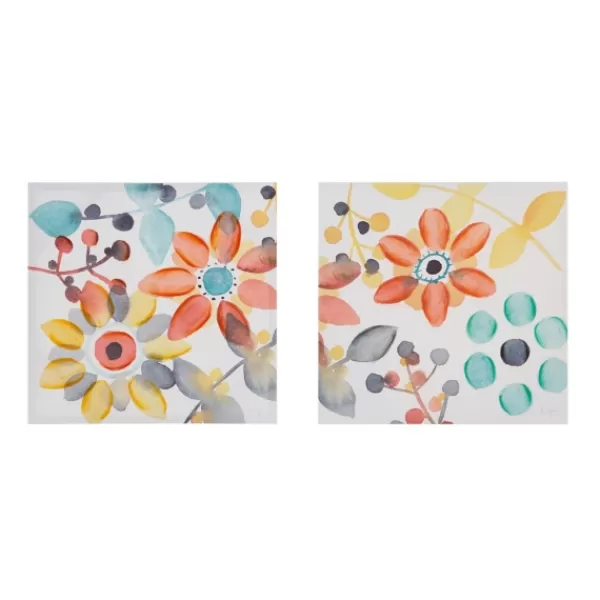 Canvas Art-Kirkland's Home Sweet Florals Canvas Art Prints, Set Of 2 Multi