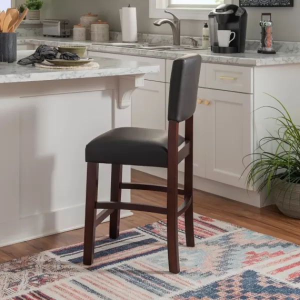 Bar Stools & Counter Height Stools-Kirkland's Home Sydney Espresso Counter Stool Brown