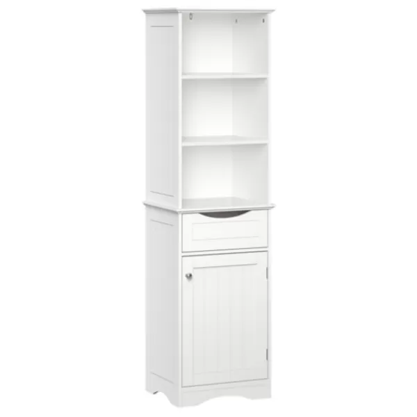 Cabinets & Sideboards-Kirkland's Home Tall Open Shelves Cabinet White