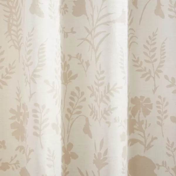 Curtains & Drapes-Kirkland's Home Tan Floral 2-Pc. Curtain Panel Set, 84 In. Tan/White