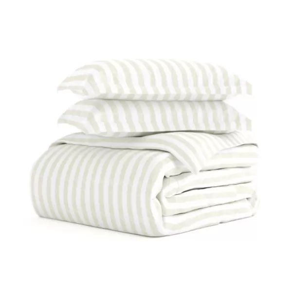 Duvets-Kirkland's Home Tan Rugged Stripe 2-Pc. Twin Duvet Cover Set Tan/White