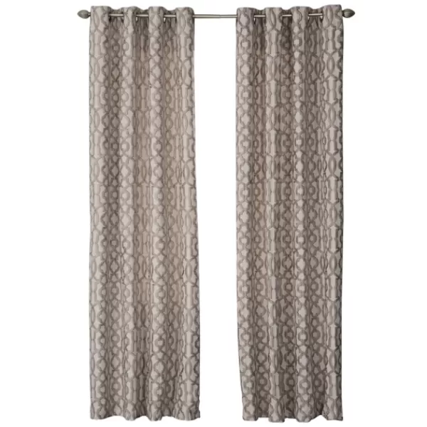 Curtains & Drapes-Kirkland's Home Taupe Chenille Single Curtain Panel, 84 In. Tan