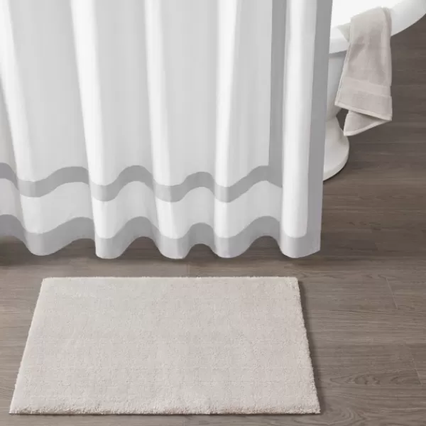 Bathroom Rugs-Kirkland's Home Taupe High Pile Marshmallow Bath Mat, 30 In. Ivory