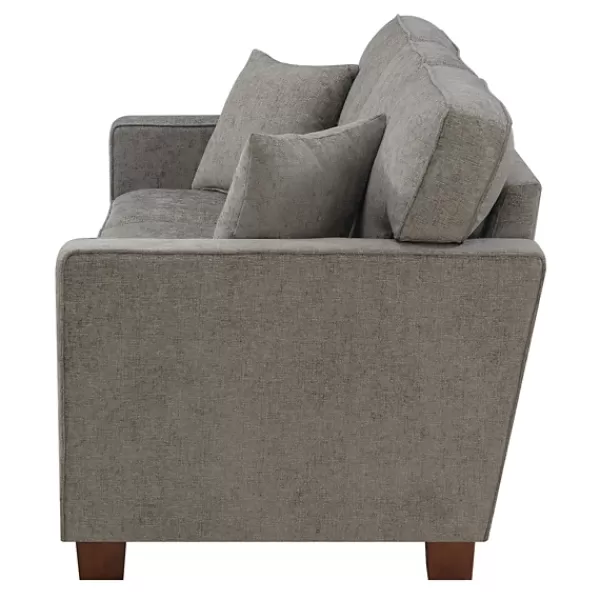 Sofas & Loveseats-Kirkland's Home Taupe Rutledge Sofa Gray