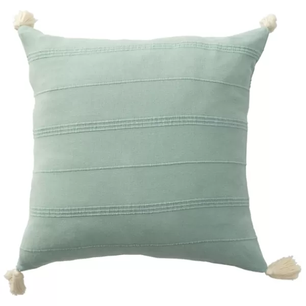 Pillows-Kirkland's Home Teal Dobby Loomed Pillow Blue