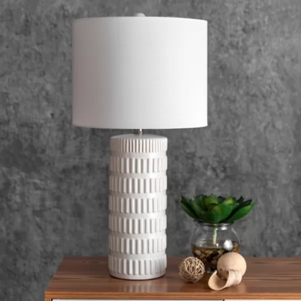 Table Lamps-Kirkland's Home Textured Ceramic Table Lamp White