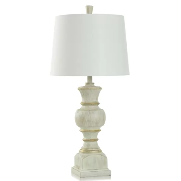 Table Lamps-Kirkland's Home Textured Spindle Table Lamp White