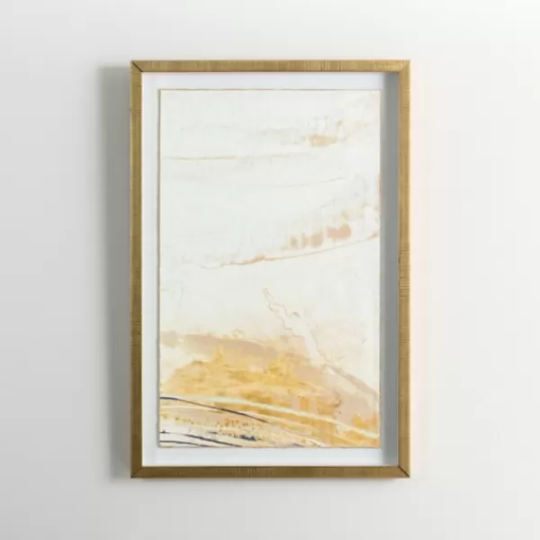 Framed Art-Kirkland's Home The Golden Abstract Ii Framed Art Print White/Tan/Gold