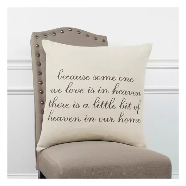 Pillows-Kirkland's Home There Is A Little Bit Of Heaven In Our Home Pillow Tan/Black