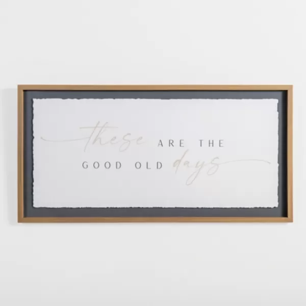 Wall Quotes & Signs-Kirkland's Home These Are The Good Old Days Framed Wall Plaque White/Gray/Tan