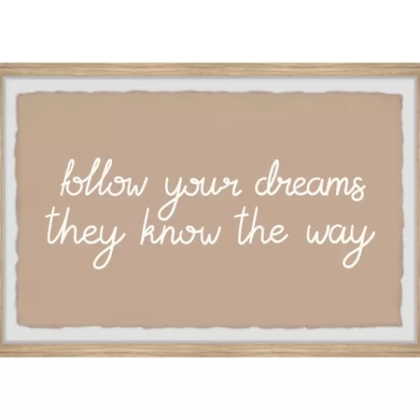 Wall Quotes & Signs-Kirkland's Home They Know The Way Framed Wall Plaque Tan/White