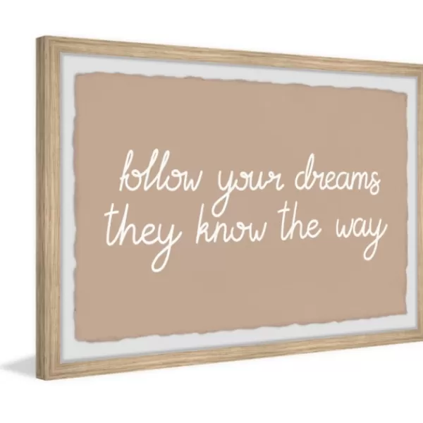 Wall Quotes & Signs-Kirkland's Home They Know The Way Framed Wall Plaque Tan/White