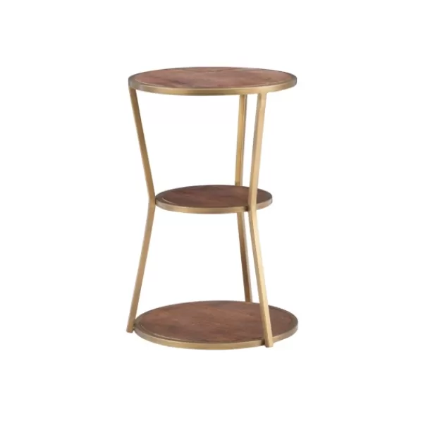 Accent & End Tables-Kirkland's Home Tiered Hourglass Accent Table Gold