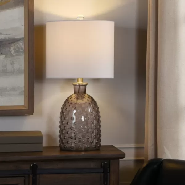 Table Lamps-Kirkland's Home Tinted Glass Jar Table Lamp Gray