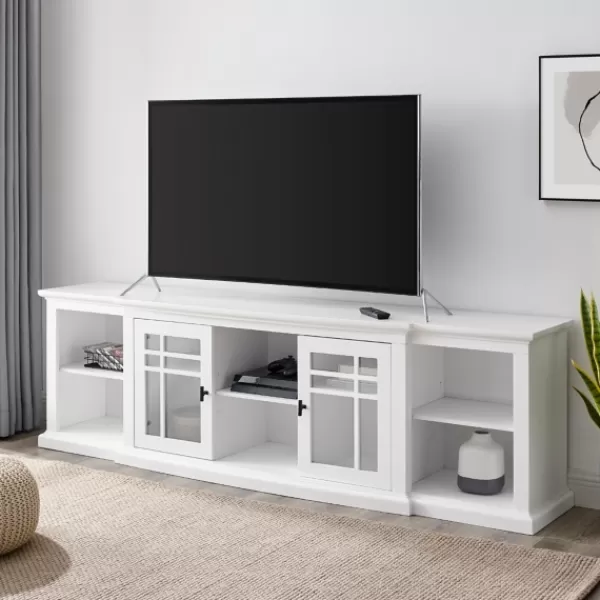 Tv Stands & Media Consoles-Kirkland's Home Transitional Breakfront 2-Door Media Console White