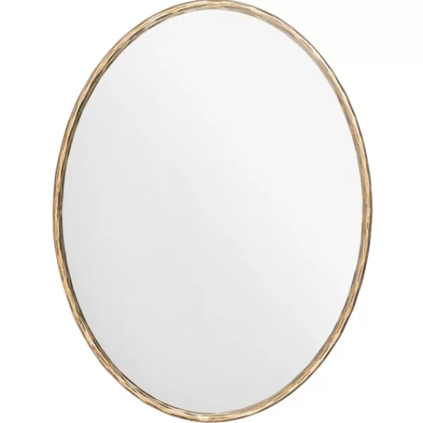 Framed Mirrors-Kirkland's Home Trish Brass Forged Oval Wall Mirror