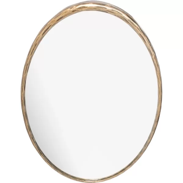 Framed Mirrors-Kirkland's Home Trish Brass Forged Oval Wall Mirror