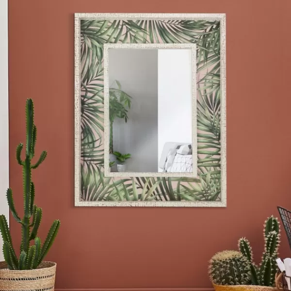 Decorative Mirrors-Kirkland's Home Tropical Leaf Print Mirror