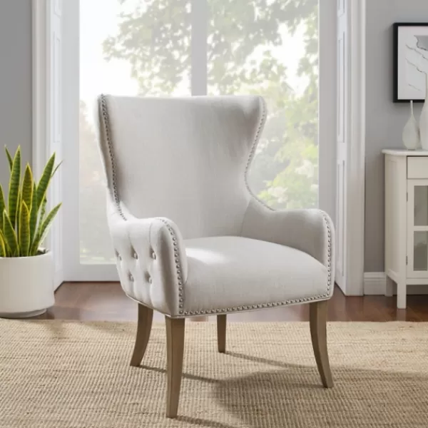 Accent Chairs-Kirkland's Home Tufted Back Accent Chair Gray