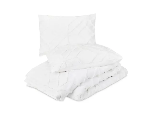 Duvets-Kirkland's Home Tufted Chenille 3-Pc. Full/Queen Duvet Set White