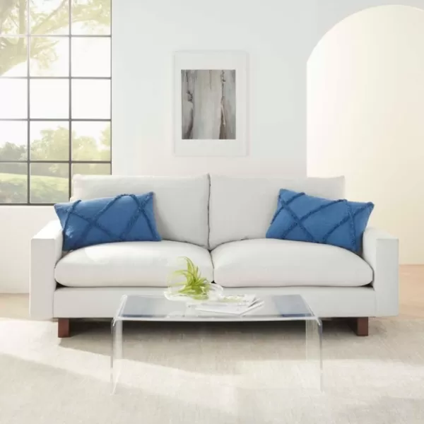 Pillows-Kirkland's Home Tufted Diamond Lumbar Pillows, Set Of 2 Blue