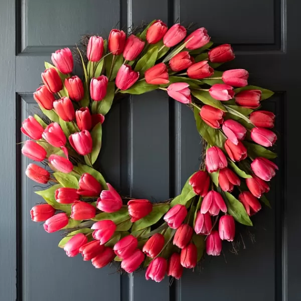 Wreaths-Kirkland's Home Tulip Wreath Red