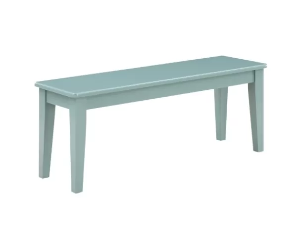 Benches & Ottomans-Kirkland's Home Turquoise Wood Classic Farmhouse Bench Blue