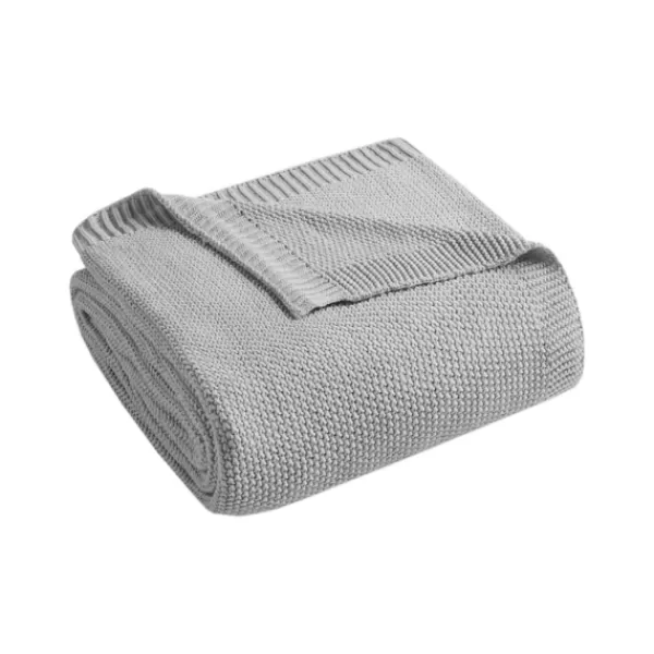 Blankets & Throws-Kirkland's Home Twin Rylan Knit Blanket Gray