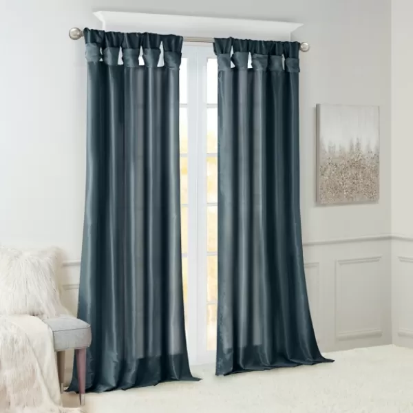 Curtains & Drapes-Kirkland's Home Twist Top Curtain Panel, 108 In. Blue