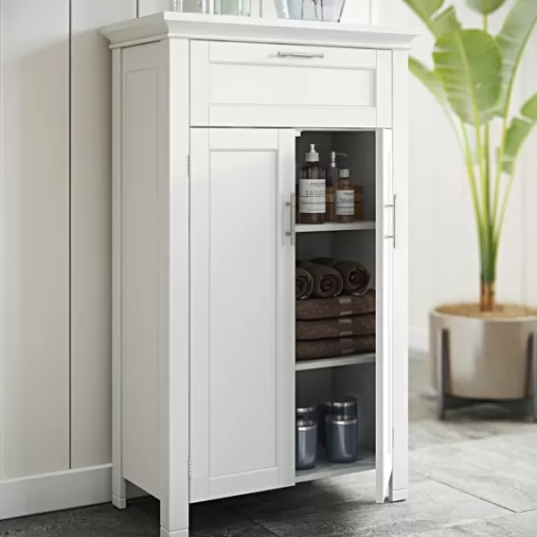 Cabinets & Sideboards-Kirkland's Home Two-Door Top Shelf Cabinet White