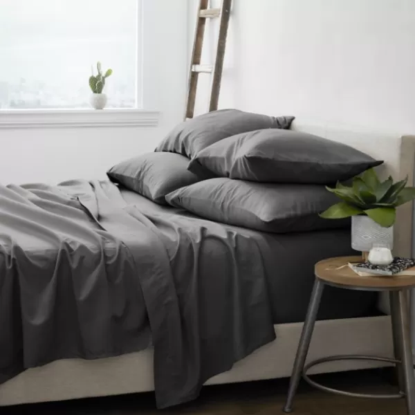 Bed Sheets-Kirkland's Home Ultra Soft 6-Pc. King Sheet Set Gray