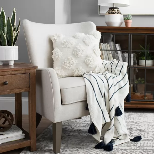 Accent Chairs-Kirkland's Home Upholstered Armchair Ivory