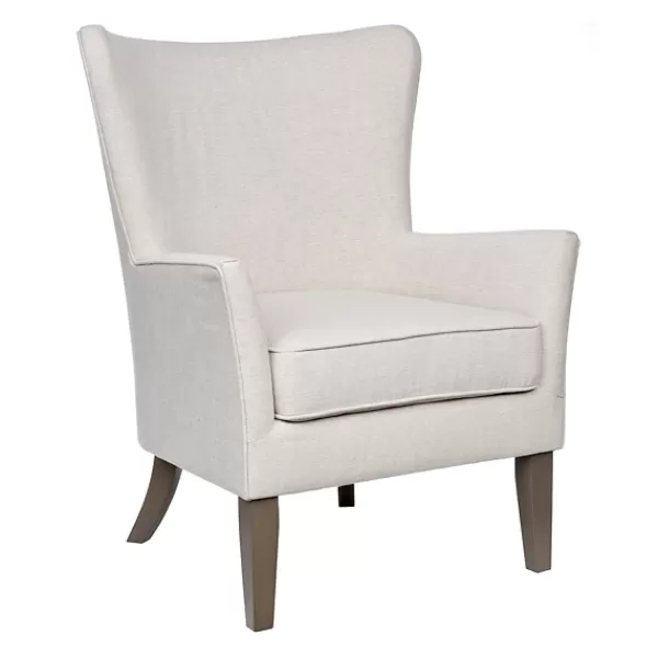 Accent Chairs-Kirkland's Home Upholstered Armchair Ivory