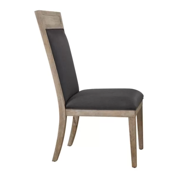 Dining Chairs-Kirkland's Home Upholstered Cane Detailing Dining Chair Gray