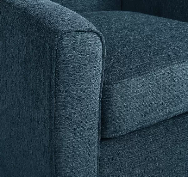 Accent Chairs-Kirkland's Home Upholstered Swivel Accent Chair Blue